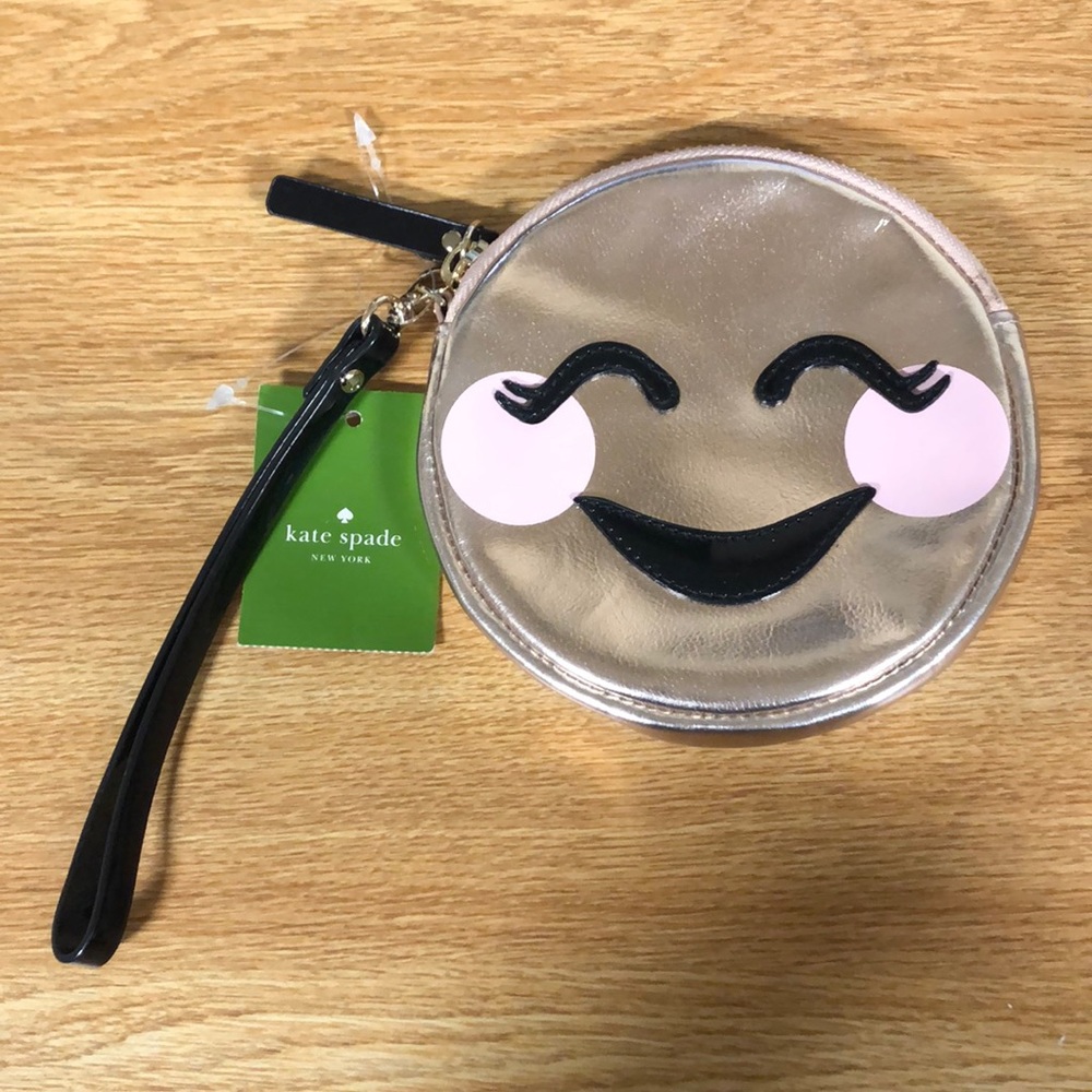 Rose Gold Kate Spade Emoji Wristlet